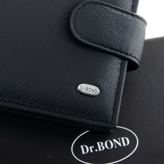 Мужской кожаный портмоне dr.Bond Classic M3 черный