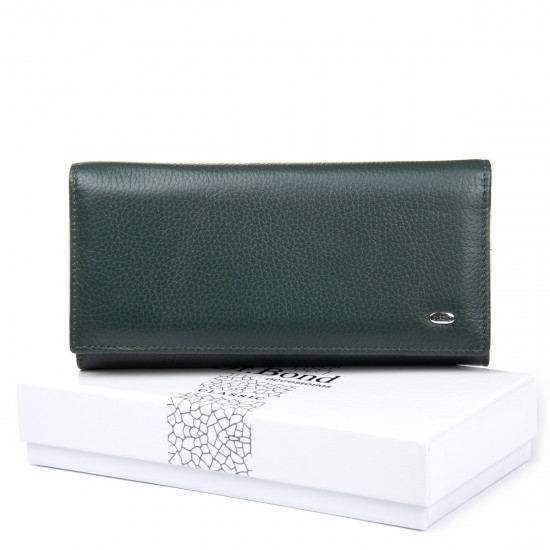 Жіночий шкіряний гаманець dr.Bond Classic W501-2 зелений