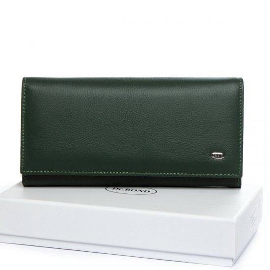 Женский кожаный кошелек dr.Bond Classic W501-2 зеленый