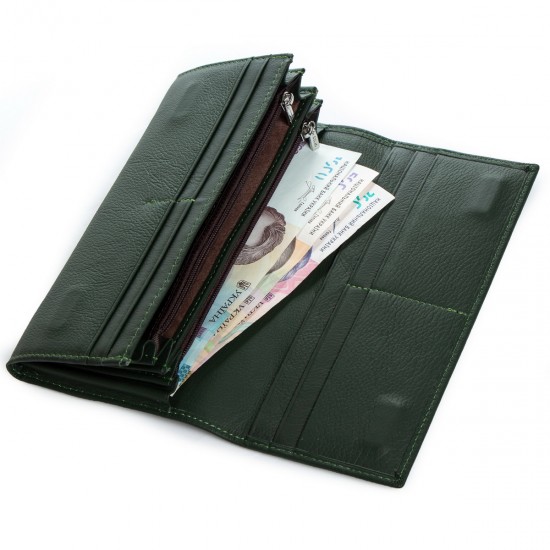 Женский кожаный кошелек dr.Bond Classic W501-2 зеленый