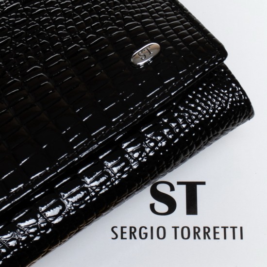 Женский кожаный кошелек SERGIO TORRETTI LR W501-2 черный