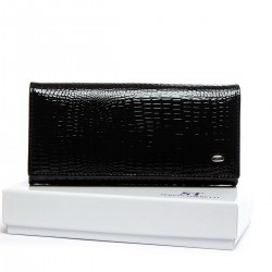 Жіночий шкіряний гаманець SERGIO TORRETTI W1-V-2 чорний Жіночий шкіряний гаманець SERGIO TORRETTI W1-V-2 чорний