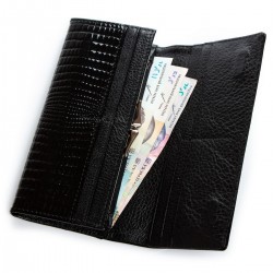 Жіночий шкіряний гаманець SERGIO TORRETTI W1-V-2 чорний Жіночий шкіряний гаманець SERGIO TORRETTI W1-V-2 чорний