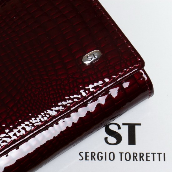 Жіночий шкіряний гаманець SERGIO TORRETTI W1-V бордовий