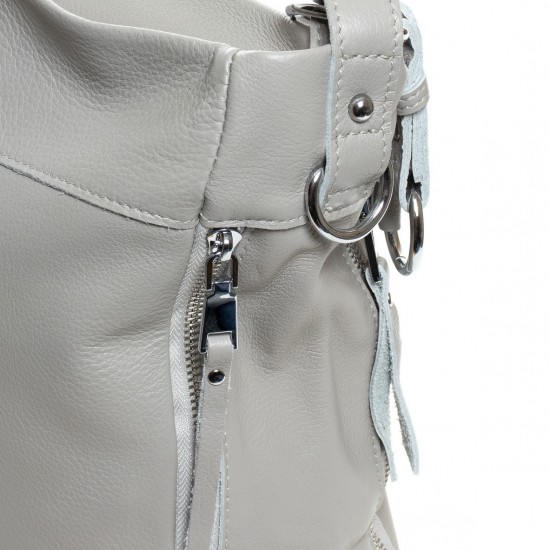 Женская сумка из натуральной кожи ALEX RAI 8779 серый