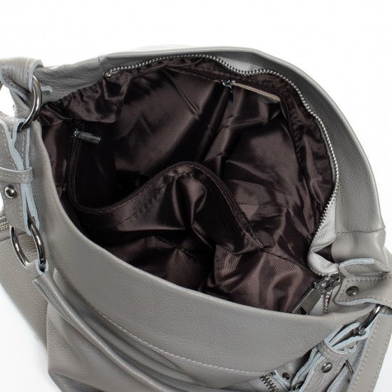 Женская сумка из натуральной кожи ALEX RAI 8779 серый