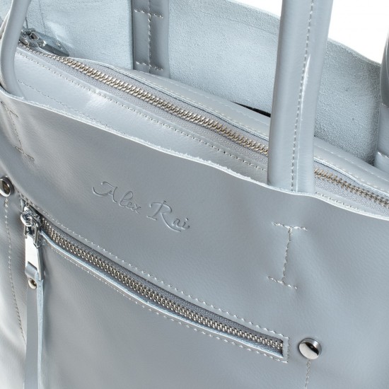 Жіноча сумка з натуральної шкіри ALEX RAI 8773 1 сірий