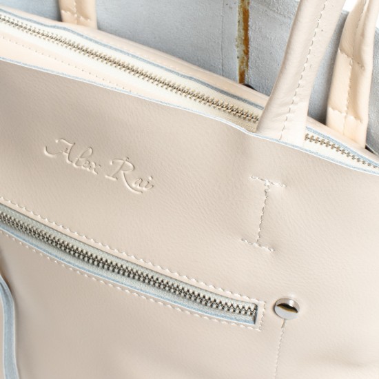 Женская сумка из натуральной кожи ALEX RAI 8773 1 бежевый