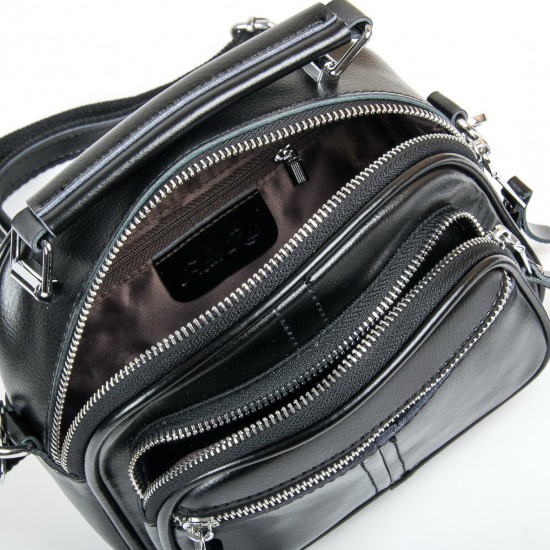 Жіноча сумочка з натуральної шкіри ALEX RAI 8802 чорний