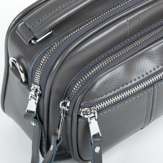 Жіноча сумочка з натуральної шкіри ALEX RAI 8802 сірий
