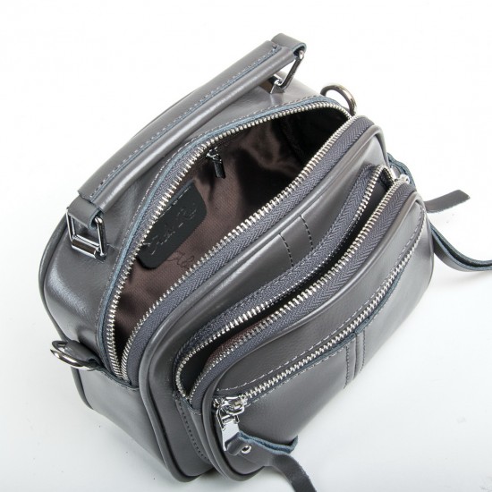 Женская сумочка из натуральной кожи ALEX RAI 8802 серый