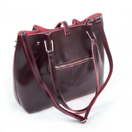Женская сумка из натуральной кожи ALEX RAI 317 бордовый