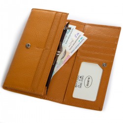 Женский кожаный кошелек dr.Bond Classic W1-V желтый Женский кожаный кошелек dr.Bond Classic W1-V желтый