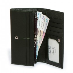 Женский кожаный кошелек dr.Bond Classic W1-V зеленых Женский кожаный кошелек dr.Bond Classic W1-V зеленых