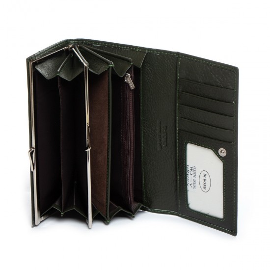 Женский кожаный кошелек dr.Bond Classic W1-V зеленых
