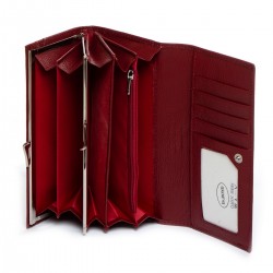 Женский кожаный кошелек dr.Bond Classic W1-V бордовый