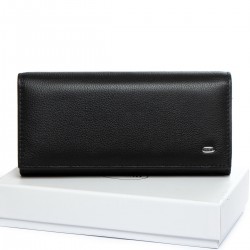 Женский кожаный кошелек dr.Bond Classic W1-V черный Женский кожаный кошелек dr.Bond Classic W1-V черный