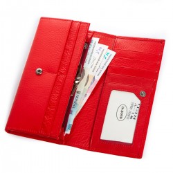 Женский кожаный кошелек dr.Bond Classic W1-V красный Женский кожаный кошелек dr.Bond Classic W1-V красный