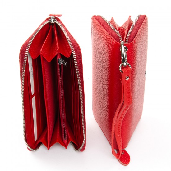 Жіночий шкіряний гаманець dr.Bond Classic W38 червоний