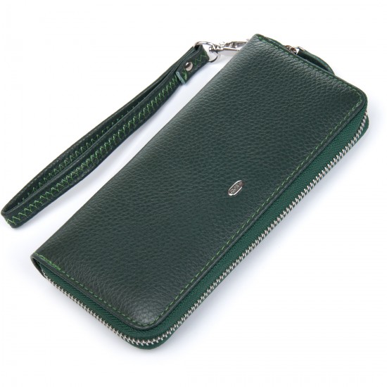 Жіночий шкіряний гаманець dr.Bond Classic W38 зелений