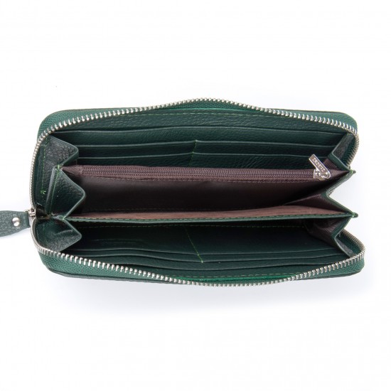 Жіночий шкіряний гаманець dr.Bond Classic W38 зелений