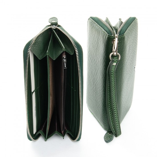 Жіночий шкіряний гаманець dr.Bond Classic W38 зелений