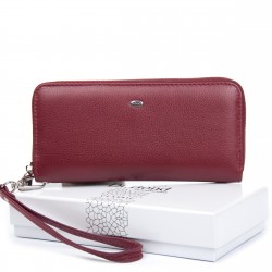 Жіночий шкіряний гаманець dr.Bond Classic W38 бордовий