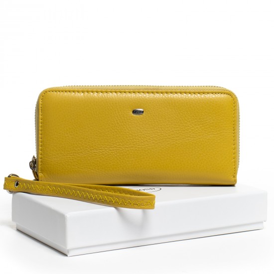 Жіночий шкіряний гаманець dr.Bond Classic W38 жовтий