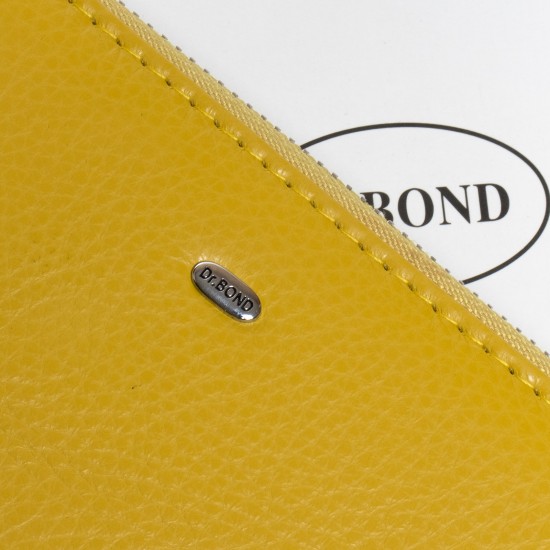 Женский кожаный кошелек dr.Bond Classic W38 желтый