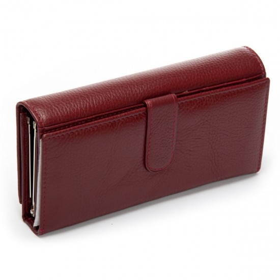 Жіночий шкіряний гаманець dr.Bond Classic W46 бордовий
