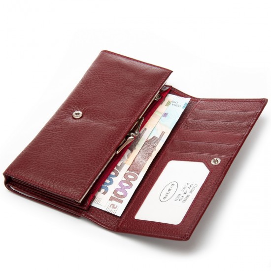Жіночий шкіряний гаманець dr.Bond Classic W46 бордовий