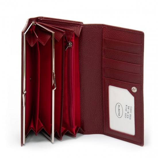 Жіночий шкіряний гаманець dr.Bond Classic W46 бордовий