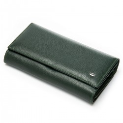 Жіночий шкіряний гаманець dr.Bond Classic W46 темно-зелений