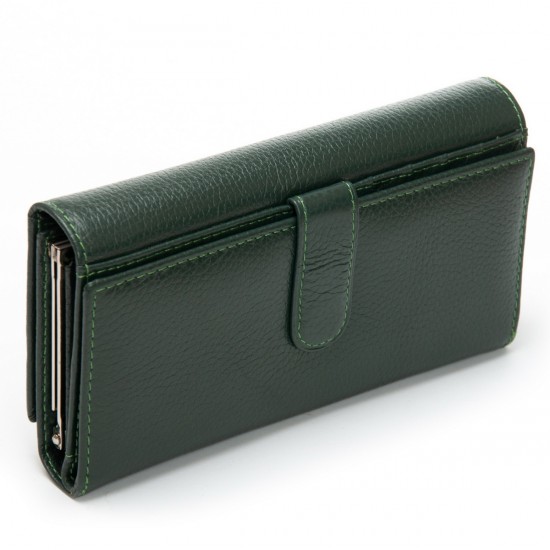 Жіночий шкіряний гаманець dr.Bond Classic W46 темно-зелений