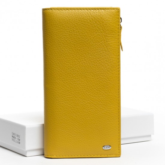 Жіночий шкіряний гаманець dr.Bond Classic WMB-3M жовтий