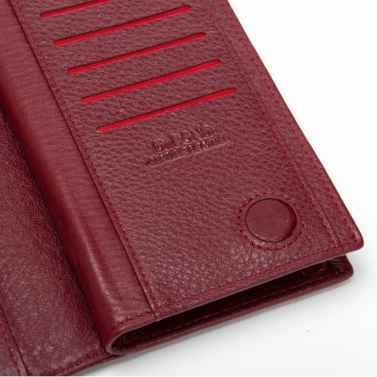 Женский кожаный кошелек dr.Bond Classic WMB-2M бордовый Женский кожаный кошелек dr.Bond Classic WMB-2M бордовый