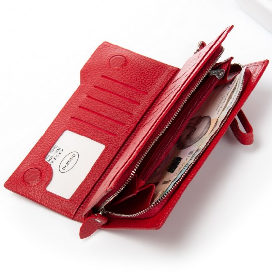 Женский кожаный кошелек dr.Bond Classic WMB-2M красный Женский кожаный кошелек dr.Bond Classic WMB-2M красный
