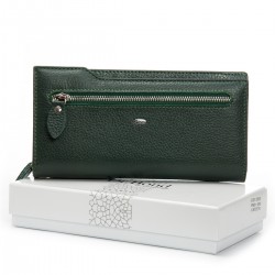 Жіночий шкіряний гаманець dr.Bond Classic WMB-2M зелений
