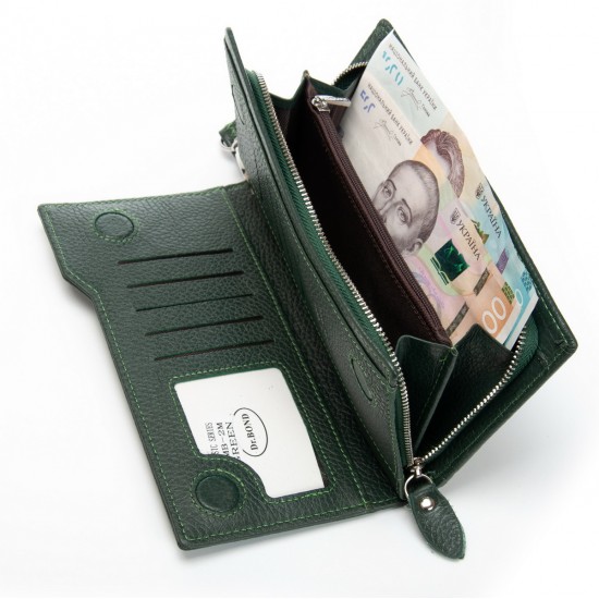 Женский кожаный кошелек dr.Bond Classic WMB-2M зеленый Женский кожаный кошелек dr.Bond Classic WMB-2M зеленый