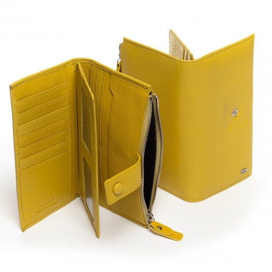 Женский кожаный кошелек dr.Bond PD WMB-1 желтый