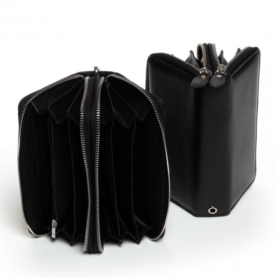 Женский кожаный кошелек dr.Bond Classic W39-3 черный