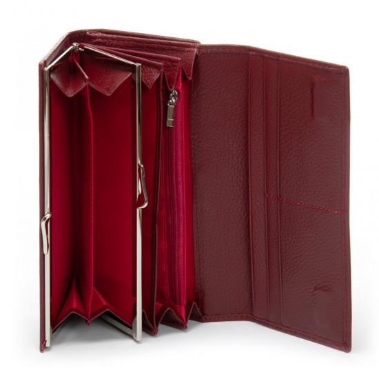 Жіночий шкіряний гаманець dr.Bond Classic W46-2 бордовий