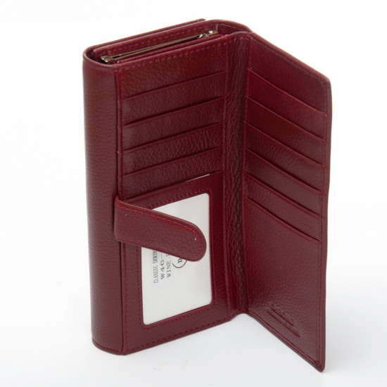 Жіночий шкіряний гаманець dr.Bond Classic W46-2 бордовий