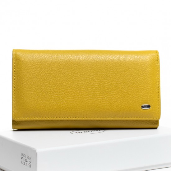 Жіночий шкіряний гаманець dr.Bond Classic W46-2 жовтий