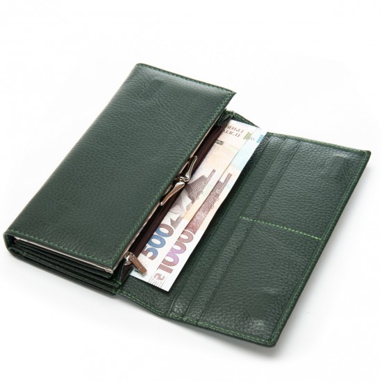 Жіночий шкіряний гаманець dr.Bond Classic W46-2 зелений