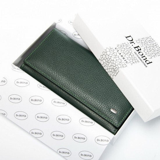 Жіночий шкіряний гаманець dr.Bond Classic W46-2 зелений