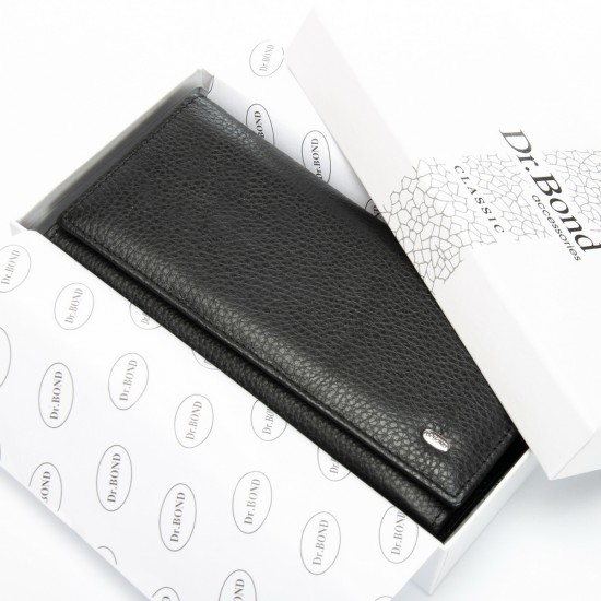 Жіночий шкіряний гаманець dr.Bond Classic W46-2 чорний