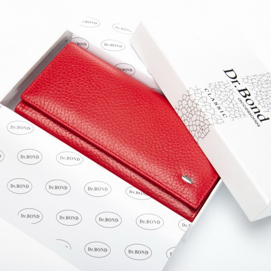 Жіночий шкіряний гаманець dr.Bond Classic W46-2 червоний