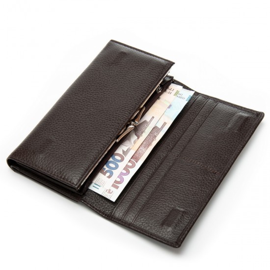 Жіночий шкіряний гаманець dr.Bond Classic W46-2 кавовий