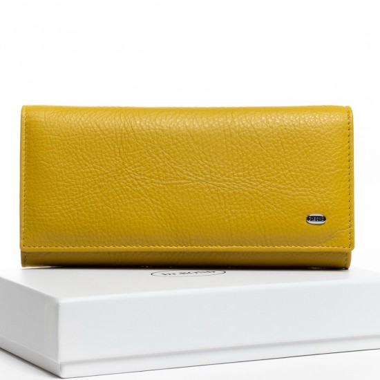 Жіночий шкіряний гаманець dr.Bond Classic W501 жовтий